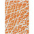 10' X 14' Orange and White Abstract Washable Non Skid Indoor Outdoor Area Rug