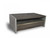47" Brown and Dark Gray Solid Wood And Concrete Block Coffee Table With Drawer And Shelf