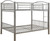 78" X 56" X 67" Silver Metal Full Over Full Bunk Bed - 689211813823