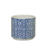 Set of Two Blue And White Ceramic Medallion 3 Ounce Round Pot Planters