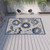 12' X 15' Blue And Grey Floral Non Skid Indoor Outdoor Area Rug - 606114455462