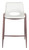 Homeroots Living Room Set of Two White Retro Modern Funk Counter Chairs