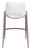 Homeroots Living Room Set of Two White Retro Modern Funk Counter Chairs
