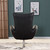 Homeroots Living Room 43" Black Contemporary Leather Lounge Chair, Black, Contemporary