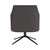 26" Gray and Black Faux Leather Swivel Lounge Chair