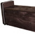 Homeroots Living Room Brown Suede Shoe Storage Bench with Drawer, Brown