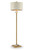 Homeroots Lighting 63" Gold Column Floor Lamp, Off-White Shade
