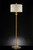 Homeroots Lighting 63" Gold Column Floor Lamp, Off-White Shade