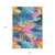 10' X 14' Sky Blue And Pink Floral Washable Indoor Outdoor Area Rug