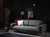 Homeroots Living Room 90" Linen Sleeper Sofa, Dark Gray