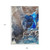 9' X 12' Blue Abstract Washable Non Skid Indoor Outdoor Area Rug