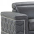 Homeroots Furniture 89" Sturdy Dark Gray Leather Sofa, Dark Gray, 89" Width
