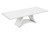 98" White Solid Manufactured Wood Dining Table