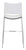 Homeroots Living Room Set of Two White Faux Leather Mod Ergo Bar Chairs