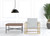 Homeroots Stylish White Leatherette And Gold Steel Chair, White, Gold Finish