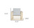 Homeroots Stylish White Leatherette And Gold Steel Chair, White, Gold Finish