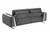 Homeroots Living Room 90" Dark Gray Velvet and Chrome Stainless Steel Standard Sofa