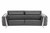 Homeroots Living Room 90" Dark Gray Velvet and Chrome Stainless Steel Standard Sofa