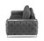 Homeroots Living Room 90" Dark Gray Velvet and Chrome Stainless Steel Standard Sofa