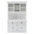 White Solid Wood Adjustable Two Tier Bookcase