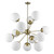 Homeroots Lighting Solea 12-Light Chandelier, Antique Brass Finish