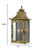 Homeroots Lighting St. Charles 2-Light Wall Light, Aged Brass Finish