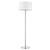 Urban Basic 2-Light Polished Chrome Adjustable Floor Lamp With Off White Linen Shade - 808230018099