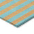 9' X 12' Aqua Striped Washable Non Skid Indoor Outdoor Area Rug