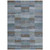 10' X 14' Blue Denim Blue And Brown Striped Washable Indoor Outdoor Area Rug