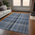 10' X 14' Blue Plaid Washable Non Skid Indoor Outdoor Area Rug