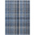 10' X 14' Blue Plaid Washable Non Skid Indoor Outdoor Area Rug
