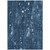 10' X 14' Blue And Ivory Abstract Washable Indoor Outdoor Area Rug