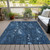 10' X 14' Blue And Ivory Abstract Washable Indoor Outdoor Area Rug