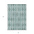 9' X 12' Teal Geometric Washable Non Skid Indoor Outdoor Area Rug