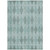 9' X 12' Teal Geometric Washable Non Skid Indoor Outdoor Area Rug
