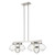 Homeroots Lighting Garner 4-Light Island Pendant, Satin Nickel Finish