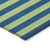 8' Round Navy Blue Round Striped Washable Non Skid Indoor Outdoor Area Rug
