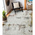 5' X 8' Ivory Red and Gold Abstract Power Loom Area Rug