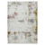 5' X 8' Ivory Red and Gold Abstract Power Loom Area Rug