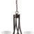 Homeroots Lighting Mia 5-Light Oil-Rubbed Bronze Chandelier with Etched Glass Shades