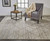 10' X 13' Ivory Tan And Gray Geometric Hand Knotted Area Rug