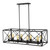 Homeroots Lighting Brooklyn 8-Light Matte Black Island Pendant with Metal Framework Shade