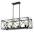 Homeroots Lighting Brooklyn 8-Light Matte Black Island Pendant with Metal Framework Shade