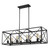 Homeroots Lighting Brooklyn 8-Light Matte Black Island Pendant with Metal Framework Shade