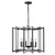 Homeroots Lighting Rhian 8-Light Matte Black Pendant