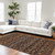 7' X 10' Blue and Ivory Abstract Power Loom Area Rug