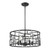 Homeroots Lighting Amoret 5-Light Convertible Pendant, Matte Black Finish