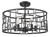 Homeroots Lighting Amoret 5-Light Convertible Pendant, Matte Black Finish