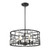 Homeroots Lighting Amoret 5-Light Convertible Pendant, Matte Black Finish