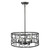 Homeroots Lighting Amoret 5-Light Convertible Pendant, Matte Black Finish